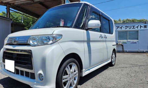 ダイハツ「タント」 カスタムRS ETC 電動スライドドア ナビ TV HID スマートキー 電動格納ミラー ベンチシート CVT 盗難防止システム ABS アルミホイール 衝突安全ボディ エアコン パワーステアリング